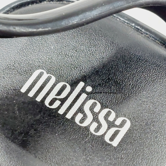 NEW Melissa Shiny Heel Black Crystal Embellished Sandals W1132 - Picture 10 of 12